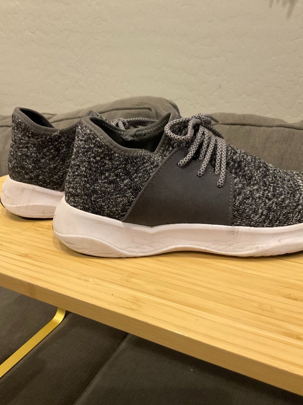 Vessi Waterproof Knit Sneakers Grey Mens Size 8